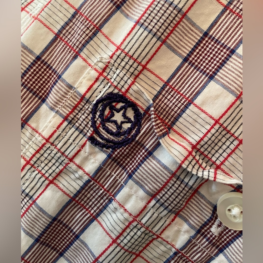 GEORGE STRAIT BY WRANGLER MEN'S PLAID PRINT LONG SLEEVE BUTTON-DOWN